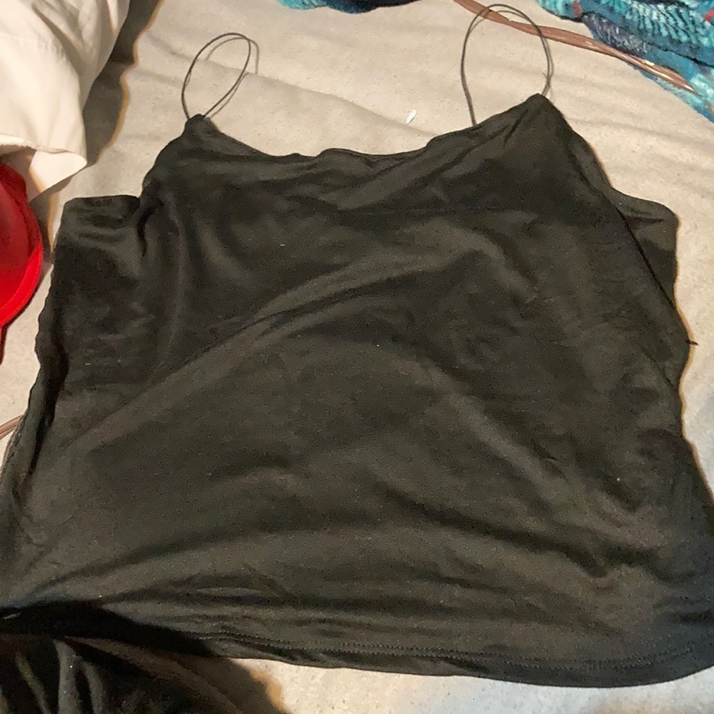 Cute crop top with glitter on sides